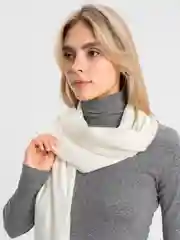Кремовый палантин кашемировый