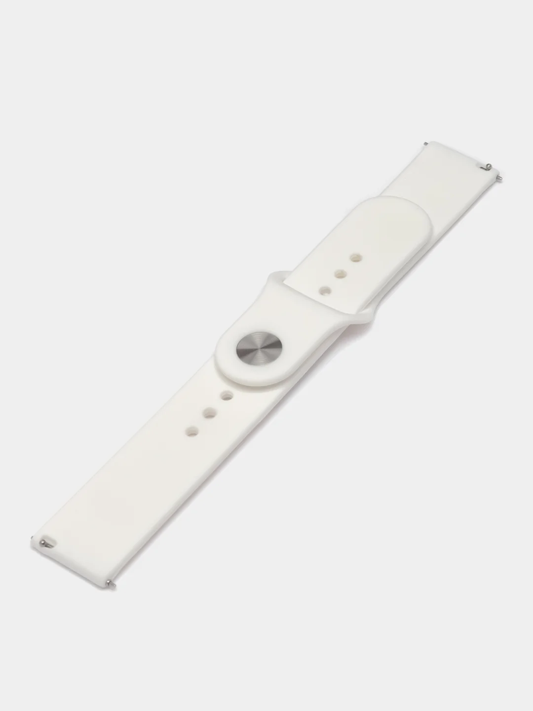Белый силиконовый ремешок для Xiaomi Amazfit Bip / Huawei / Samsung