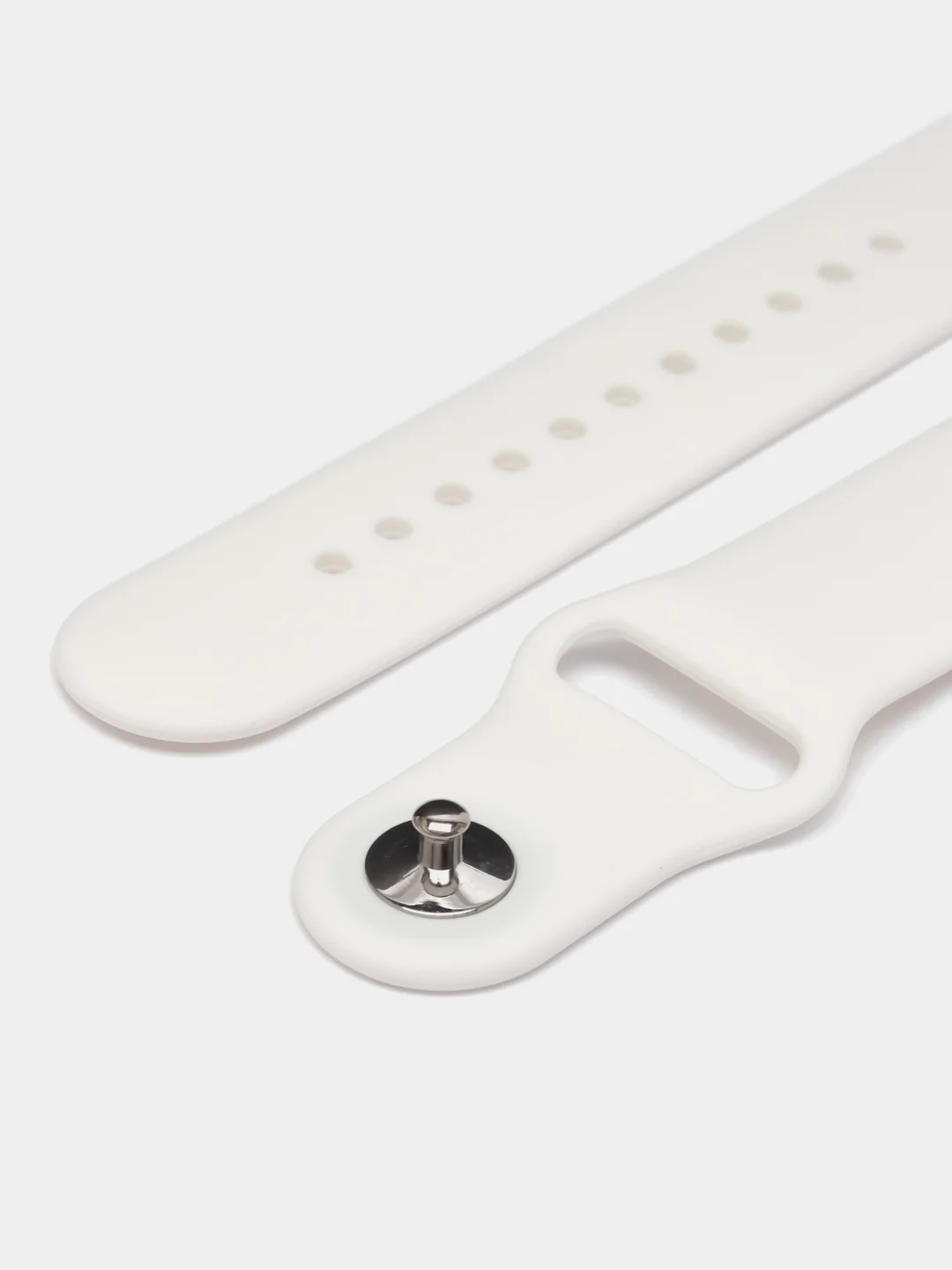 Белый силиконовый ремешок для Xiaomi Amazfit Bip / Huawei / Samsung