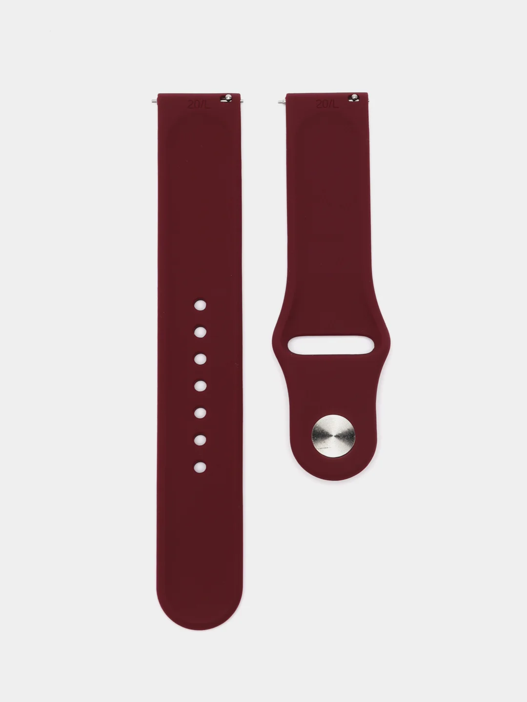 Бордовый силиконовый ремешок для Xiaomi Amazfit Bip / Huawei / Samsung