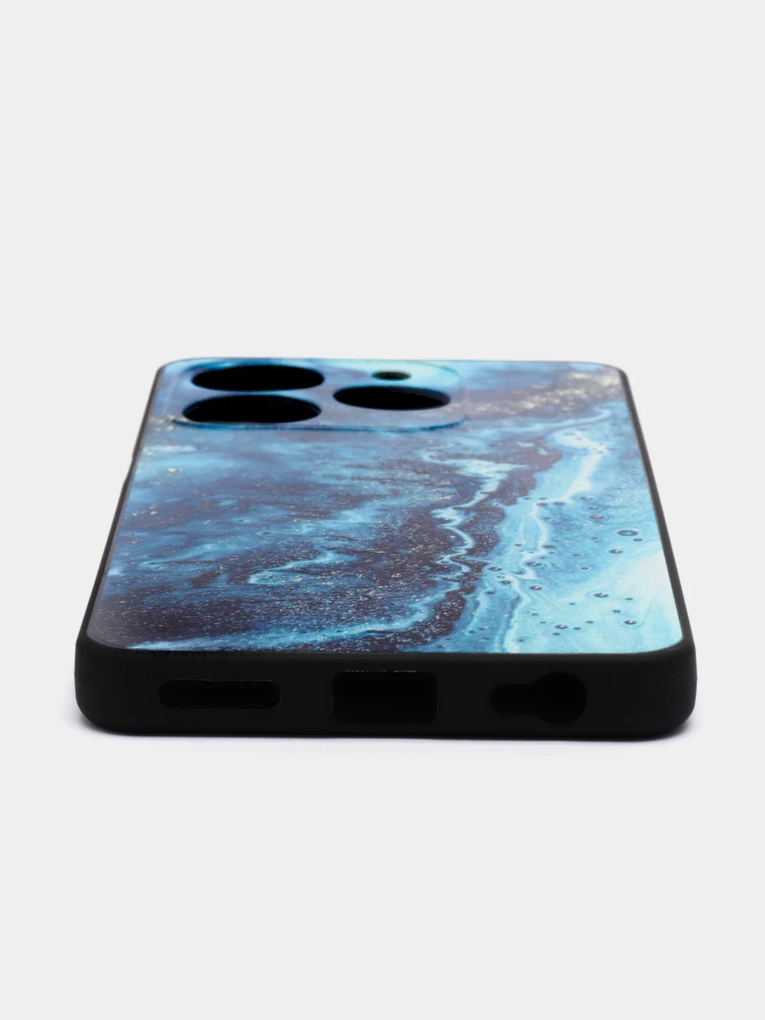 Тёмно-бирюзовый силиконовый чехол для Tecno Spark 10 Pro (Техно Спарк 10 Про), с принтом, с рисунком