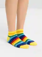 Белый короткие цветные носки