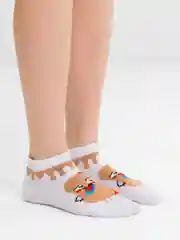 Белый носки укороченные, хлопковые, плотные