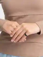 Серебряный кольцо стальное, 6мм