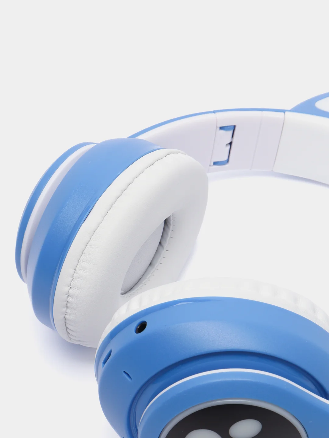 Небесно-голубой беспроводные Bluetooth наушники с кошачьими светящимися ушками