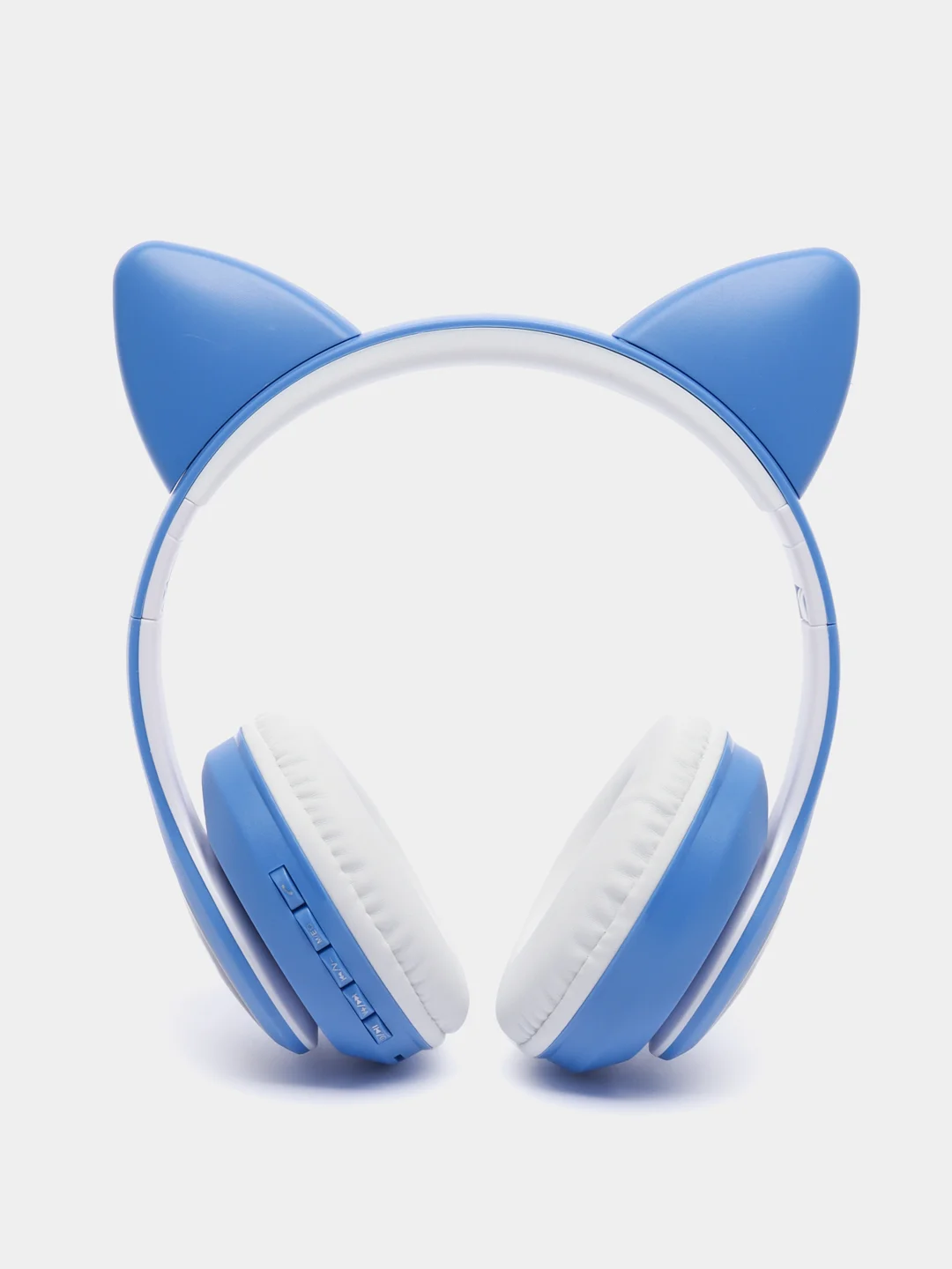 Небесно-голубой беспроводные Bluetooth наушники с кошачьими светящимися ушками