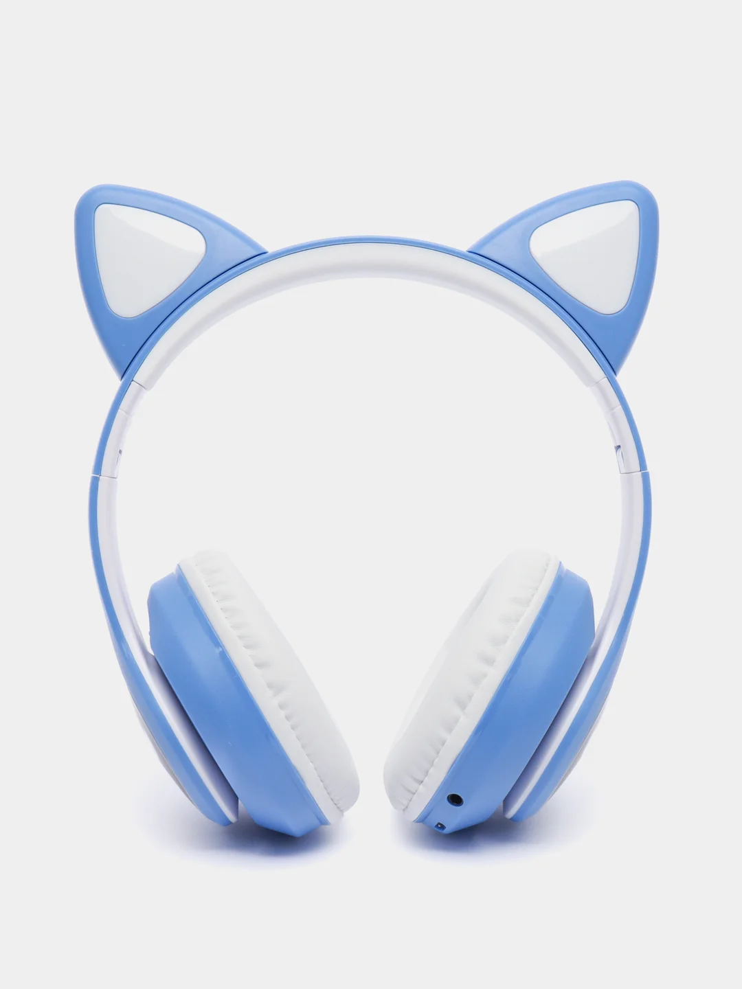 Небесно-голубой беспроводные Bluetooth наушники с кошачьими светящимися ушками