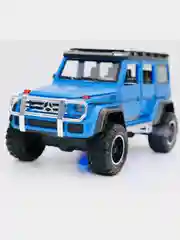 Синий металлическая машинка Mercedes-Benz Гелендваген с имитацией дыма, выхлопа