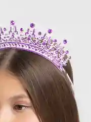 Фиолетовый диадема, корона со стразами