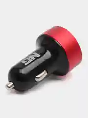 NG зарядное устройство в авто с дисплеем, 2 x USB, 2.4A, блистер, пластик