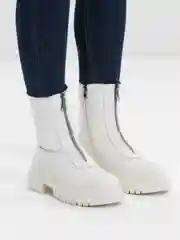 Белый ботинки женские, утепленные