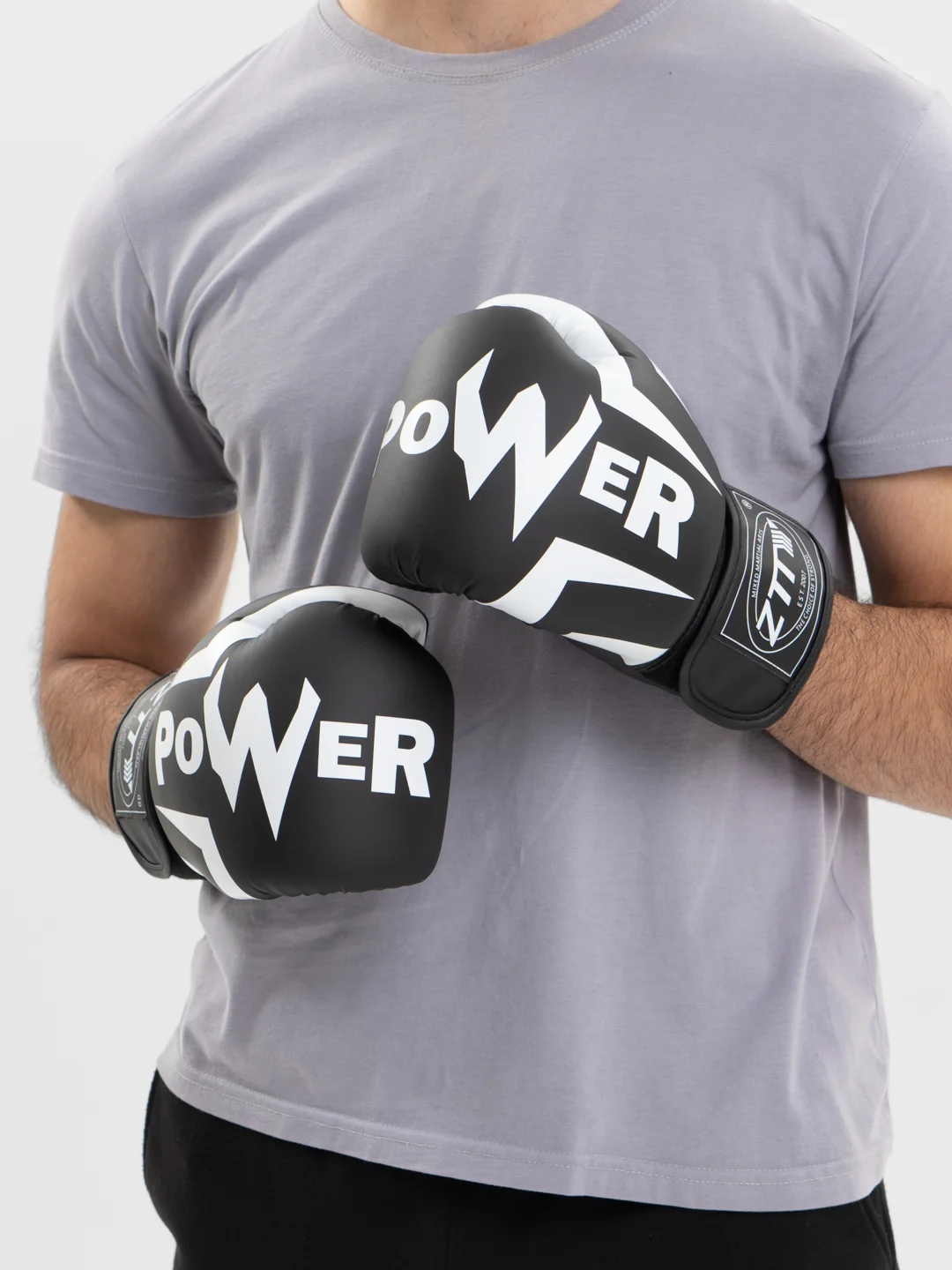 Черный перчатки боксерские Ztty Power, 8, 10, 12, 14 унций