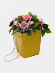Вишнёвый букет роз из мыла