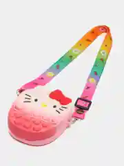 Розовый кошелёк-сумочка детская для девочки, поп ит, на молнии, через плечо, с ремешком