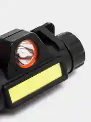 ЕРМАК Фонарик налобный, 1000мАч, 1 COB, 1 LED, 8 х 3 см, 2 режима, пластик