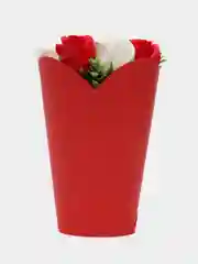 Алый букет из вспененного мыла , подарок на Новый год маме,сестре,коллеге ,подарочный набор
