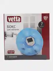 VETTA Бокс для таблеток с таймером, 7 секций, пластик, металл, d 11 см x h 2,5 см