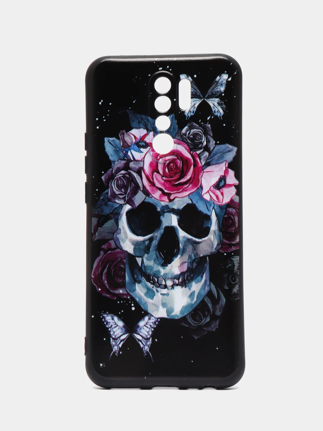 Тёмно-бордовый силиконовый чехол для Xiaomi Redmi 9, с принтом, с рисунком (Сяоми Редми 9)