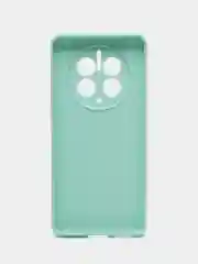 Бирюзовый чехол для Huawei Mate 50 Pro (Хуавей Мате 50 Про), прозрачный, силиконовый