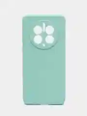 Бирюзовый чехол для Huawei Mate 50 Pro (Хуавей Мате 50 Про), прозрачный, силиконовый
