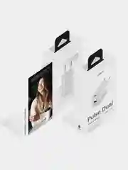 Зарядное устройство 30 Вт, быстрая зарядка для iPhone, Samsung, Pulse Dual, GaN