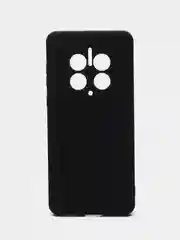 Черный чехол для Huawei Mate 50 Pro (Хуавей Мате 50 Про), прозрачный, силиконовый