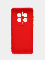 Красный чехол для Huawei Mate 50 Pro (Хуавей Мате 50 Про), прозрачный, силиконовый