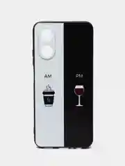 Бирюзовый силиконовый чехол для OPPO A17 / A17K, с принтом, с рисунком, Оппо А17 / 17К