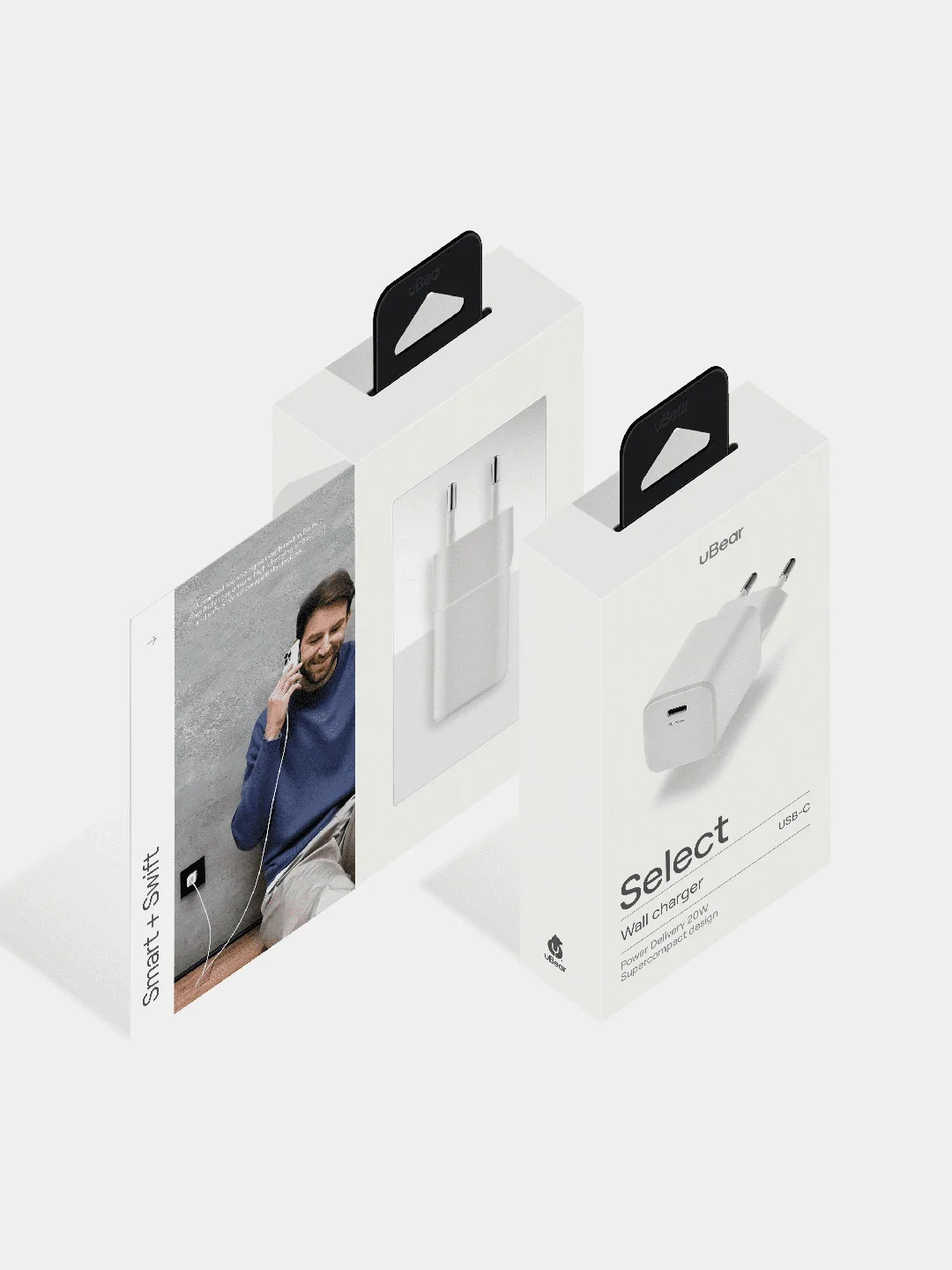 Зарядное устройство для телефона 20W uBear Select, USB-C, Power Delivery, QC 3.0