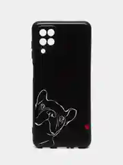 Песочный хаки силиконовый чехол для Samsung Galaxy A12 / M12, с принтом, с рисунком (Самсунг А12 / М12)