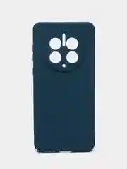 Синий чехол для Huawei Mate 50 Pro (Хуавей Мате 50 Про), прозрачный, силиконовый