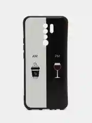 Бирюзовый силиконовый чехол для Xiaomi Redmi 9, с принтом, с рисунком (Сяоми Редми 9)