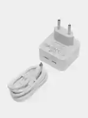 Сетевое зарядное устройство Borofone BA76A, 35W, 2 выхода Type-C + кабель, быстрая зарядка