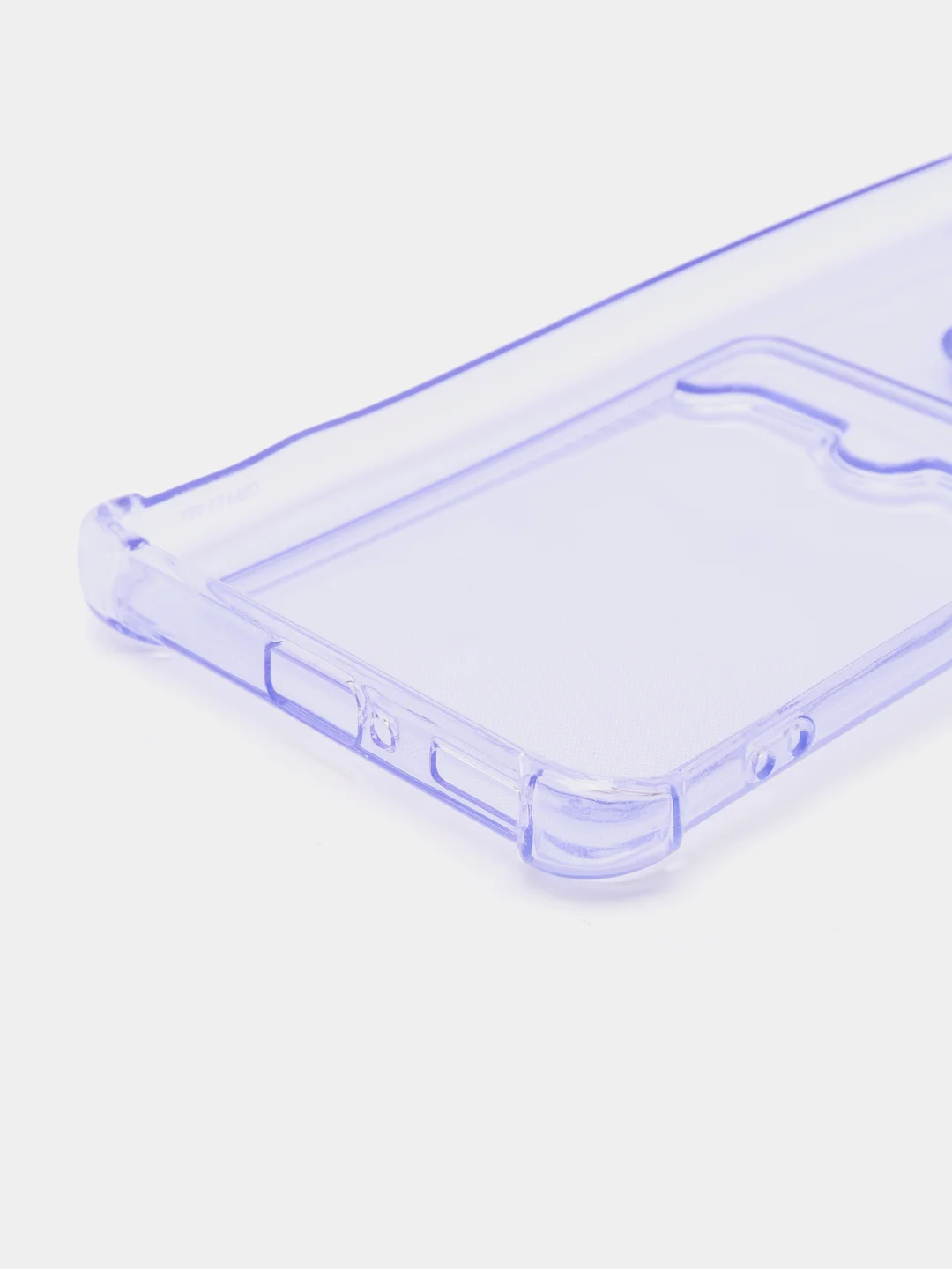 Лавандовый силиконовый чехол для Xiaomi 13 Pro (Сяоми 13 Про), с карманом для карт, прозрачный