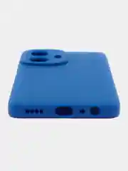 Синий чехол силиконовый Realme C 55 ( Реалми С 55), матовый, с дополнительной защитой камеры