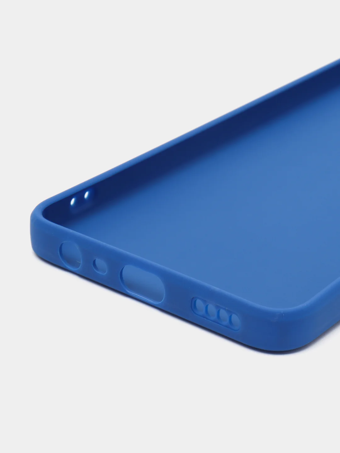 Синий чехол силиконовый Realme C 55 ( Реалми С 55), матовый, с дополнительной защитой камеры