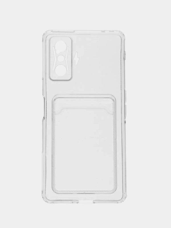 Чехол с карманом для карт Poco F4 Gt/Redmi K50 Gaming, прозрачный, силиконовый