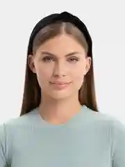 Розовый ободок для волос бархатный, женский