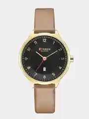 Карамельный женские наручные часы Curren 9035 c календарём в подарочной упаковке