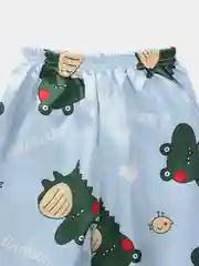Голубой пижама детская, атласная