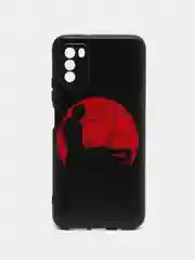 Сиреневый чехол силиконовый для Xiaomi POCO M3 (Сяоми Поко М3), с принтом, с рисунком