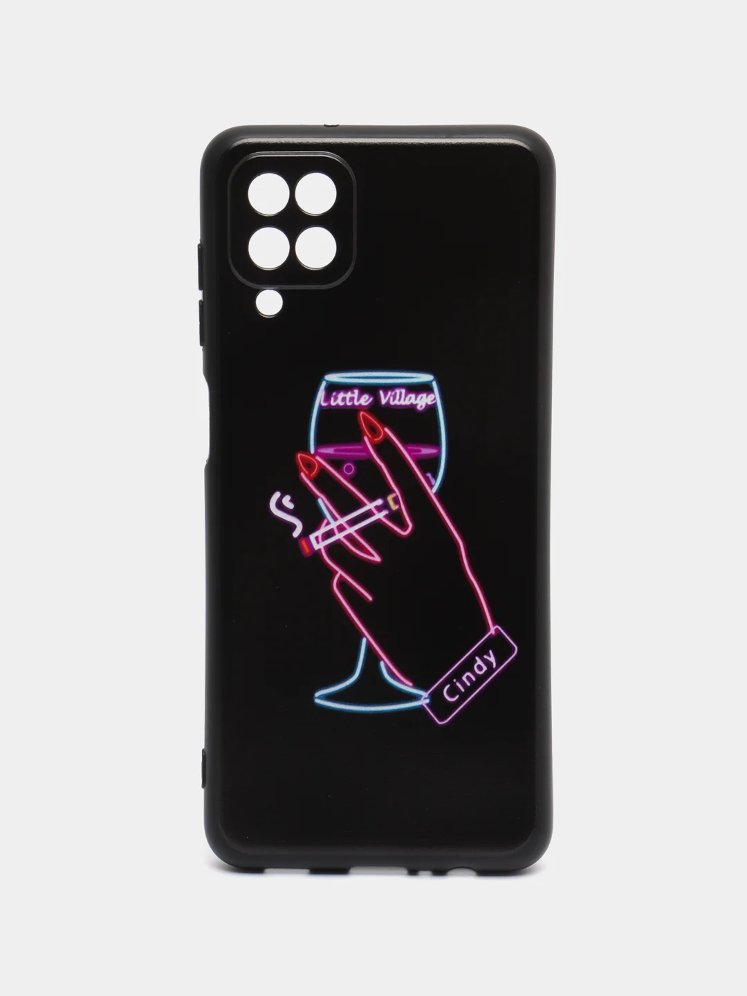 Голубой силиконовый чехол для Samsung Galaxy A12 / M12, с принтом, с рисунком (Самсунг А12 / М12)