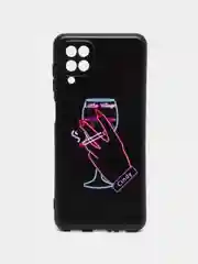 Голубой силиконовый чехол для Samsung Galaxy A12 / M12, с принтом, с рисунком (Самсунг А12 / М12)