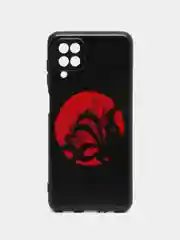 Синий меланж силиконовый чехол для Samsung Galaxy A12 / M12, с принтом, с рисунком (Самсунг А12 / М12)