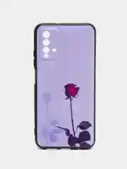 Серебряный силиконовый чехол для Xiaomi Redmi 9T (Сяоми Редми 9Т), с принтом, с рисунком