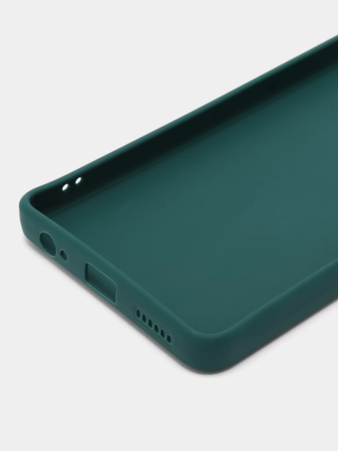 Зеленый чехол для Tecno Spark 10 Pro (Техно Спарк 10 Про), силиконовый, прозрачный