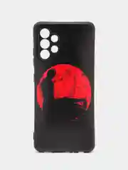 Сиреневый силиконовый чехол для Samsung Galaxy A32 4G, с принтом, с рисунком (Самсунг Галакси А32)