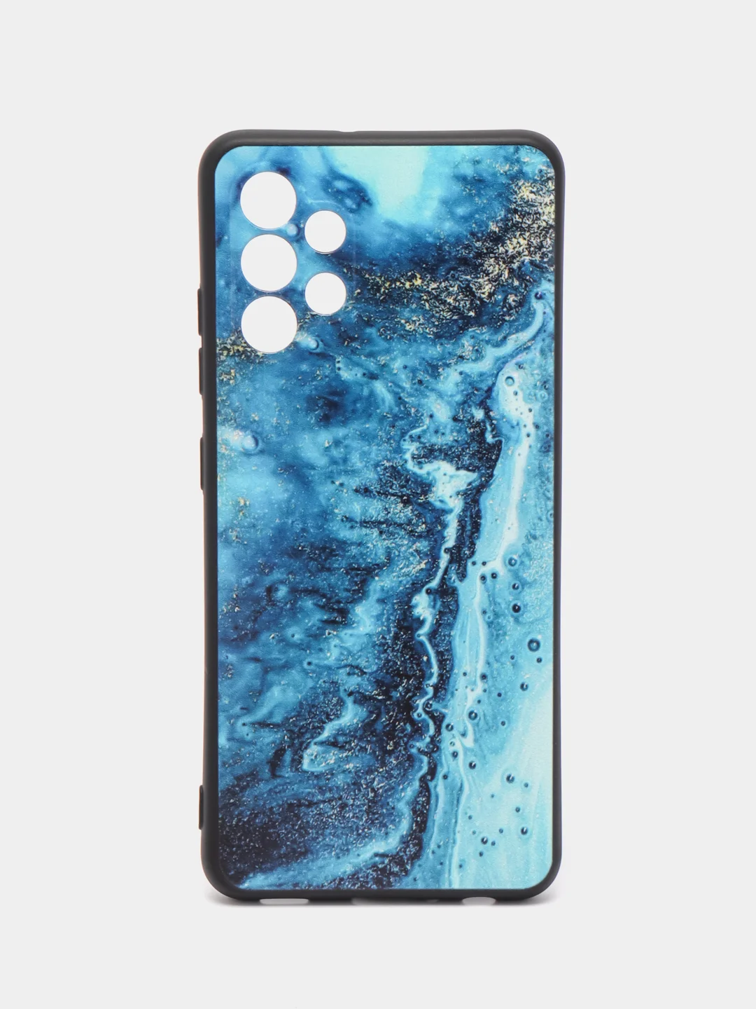 Тёмно-бирюзовый силиконовый чехол для Samsung Galaxy A32 4G, с принтом, с рисунком (Самсунг Галакси А32)
