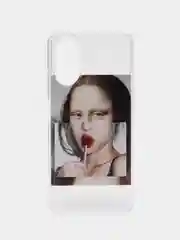 Багровый силиконовый чехол для OPPO A17 / A17K, с принтом, с рисунком, Оппо А17 / 17К