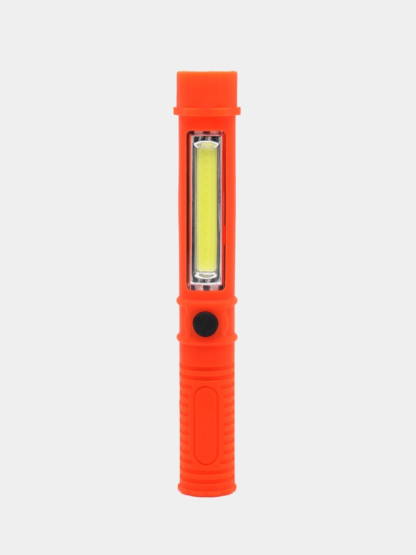 ЕРМАК фонарь, 1 COB + 1 LED, 3Вт + 1Вт, 3xAAA, 16 см, резино-пластик, 2 режима